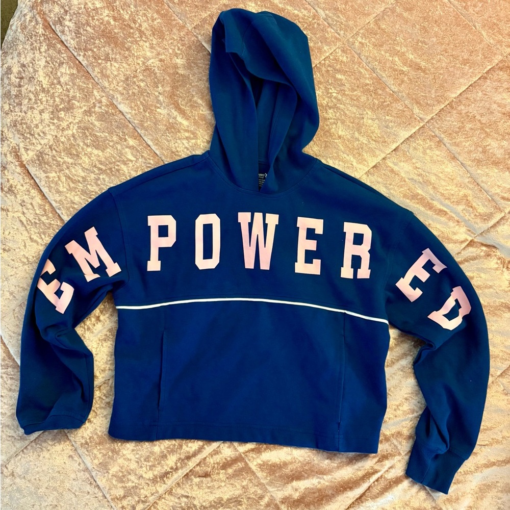 Old Navy Active Blue Dynamic Fleece Hoodie